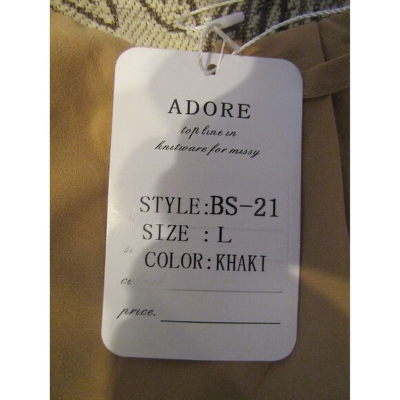 Adore Baroque Inspired Khaki Paisley Cropped Jacket Raw Hem Retails NWT $150 L - Picture 10 of 11